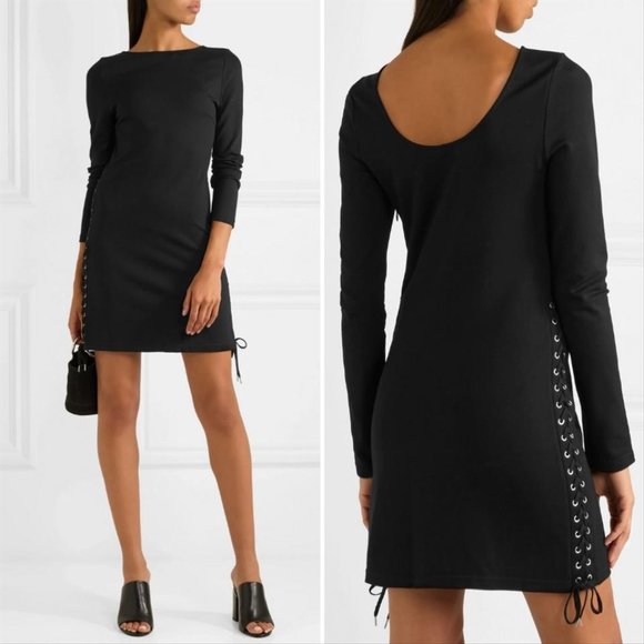 McQ by Alexander McQueen Dresses & Skirts - McQ by Alexander McQueen Black Lace-Up Mini Dress